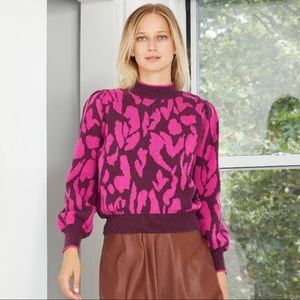 Who What Wear Animal Print Sweater